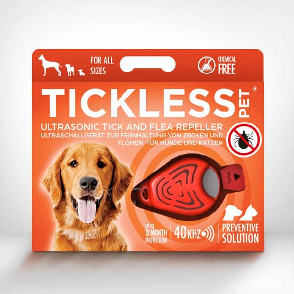 Ultraskaņas pretērču ierīce suņiem un kaķiem Tickless Pet oranža